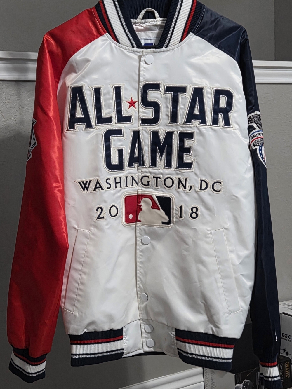 STARTER 2018 All-Star Game Satin  Jacket Washington Nationals Stadium Edition